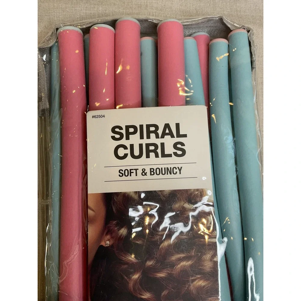Conair Spiral Curls 18 Spiral Rollers Blue Pink‎